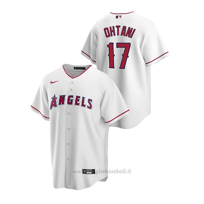 Maglia Baseball Uomo Los Angeles Angels Shohei Ohtani Replica Primera Bianco